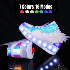 Kids Roller Skate Sneakers LED Light Up